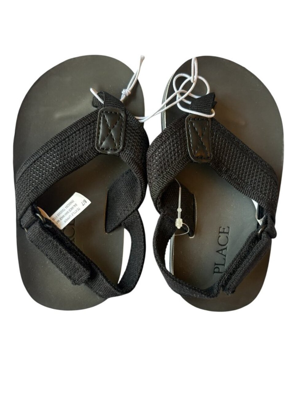 Toddler Boys Black Flip Flops Size 6/7 NWT